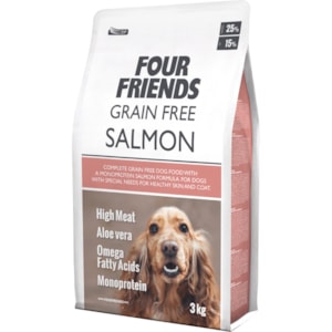 Hundfoder Four Friends Grain Free Salmon, 3 kg
