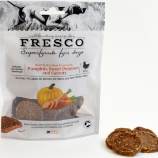 Hundgodis Fresco Superfoods Kyckling Pumpa Morot, 100 g
