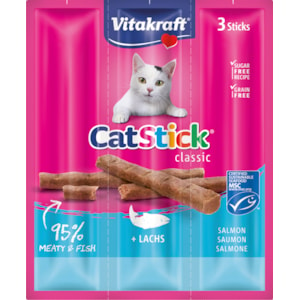 Kattgodis Vitakraft Cat Stick Mini Lax 3-pack