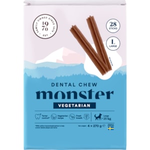 Hundtugg Monster Dog Dental Chew Vegetarian L 28-pack