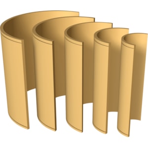 Ventilationsrör gul 1 m, 2-del 640 mm