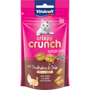 Kattgodis Vitakraft Crispy Crunch Kalkon Chia, 60 g
