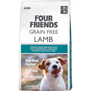 Hundfoder Four Friends Grain Free Lamm 3 kg