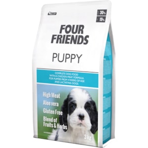 Hundfoder Four Friends Puppy, 3 kg