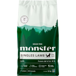 Hundfoder Monster Grain Free Singles Lamb Small Bites 12kg