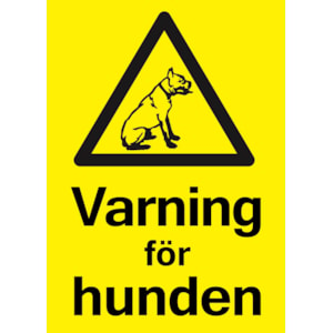 Varningsskylt Varning för hunden