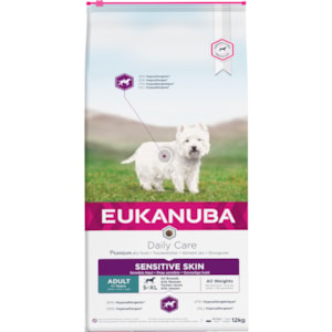 Hundfoder Eukanuba Everyday Adult 1+ Sensitive Skin 12 kg