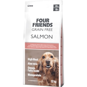 Hundfoder Four Friends Grain Free Salmon 12 kg