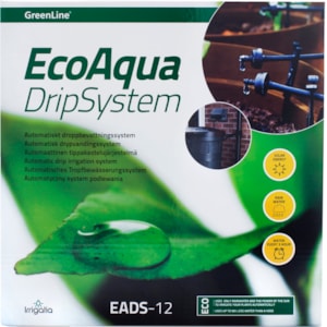 Droppbevattningskit GreenLine Solcell EcoAqua DripSystem 12