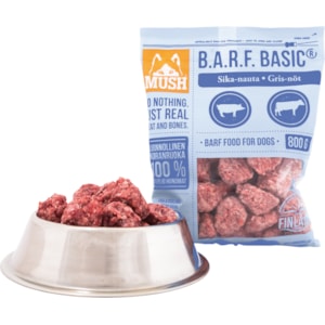Hundfoder Mush Basic Gris-nöt, 0,8 kg