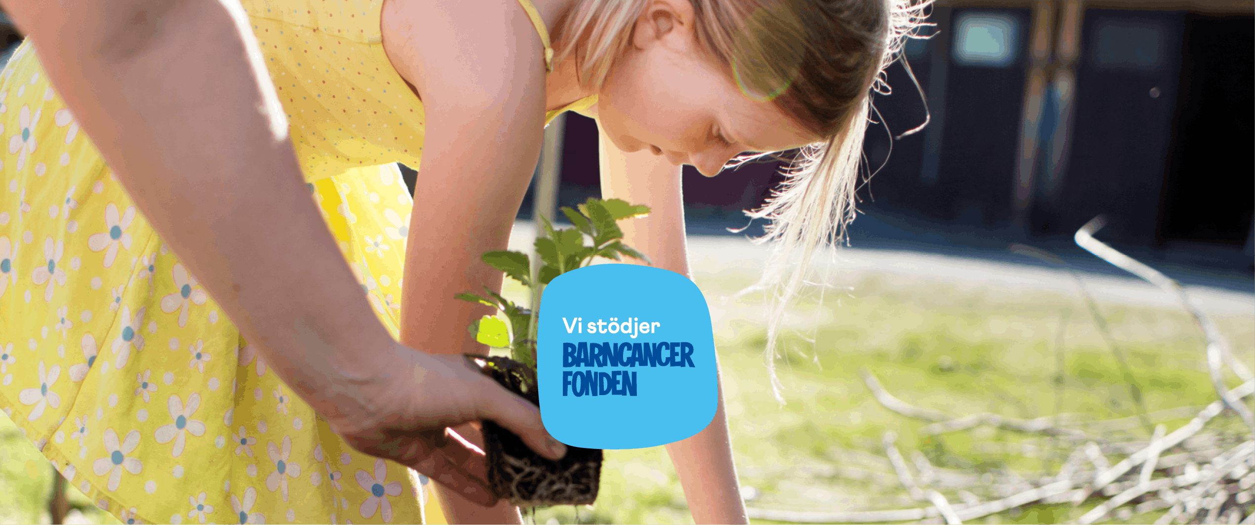 Vi stödjer Barncancerfonden
